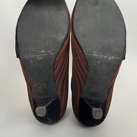 Anthropologie Black and Orange Ankle Booties - Picture 7 of 11